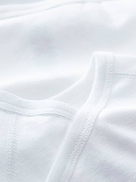 Set of 2 Long Sleeve Wrapover Bodysuits in Organic Cotton for Newborn Babies, by Petit Bateau WHITE LIGHT TWO COLOR/MULTICOL - vertbaudet enfant 