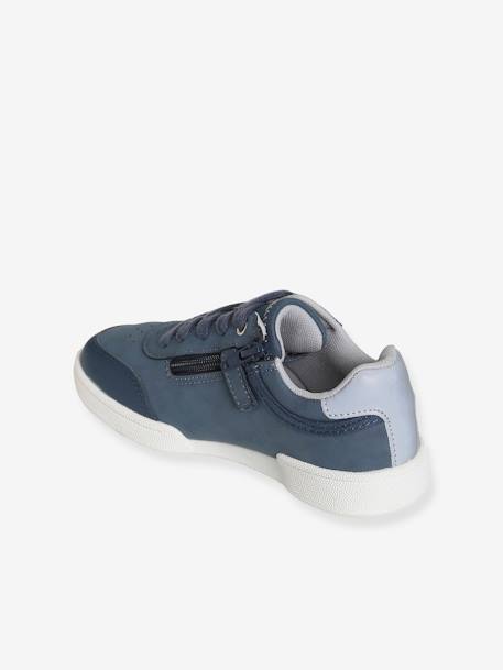 Trainers with Laces & Zip, for Boys BLUE DARK SOLID - vertbaudet enfant 