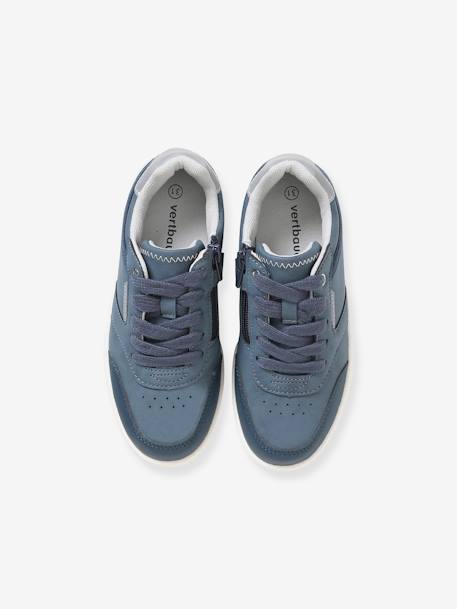 Trainers with Laces & Zip, for Boys BLUE DARK SOLID - vertbaudet enfant 