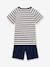 Striped Cotton Pyjamas for Boys - Petit Bateau BLUE DARK STRIPED - vertbaudet enfant 