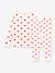 Long Sleeve Heart Pyjamas in Organic Cotton for Girls, by Petit Bateau WHITE LIGHT ALL OVER PRINTED - vertbaudet enfant 