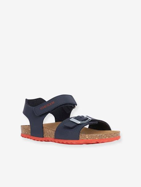 Sandales J GHITA BOY bleu+marron+NAVY RED - vertbaudet enfant 