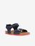 Sandales J GHITA BOY bleu+marron+NAVY RED - vertbaudet enfant 