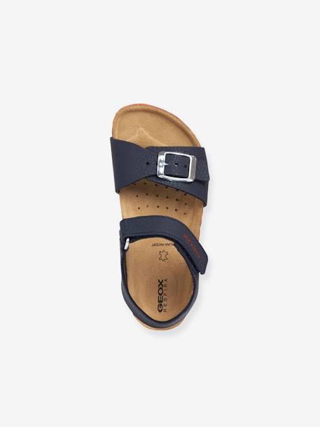 Sandales J GHITA BOY bleu+marron+NAVY RED - vertbaudet enfant 
