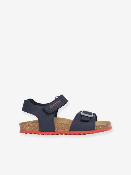 Sandales J GHITA BOY bleu+marron+NAVY RED - vertbaudet enfant 