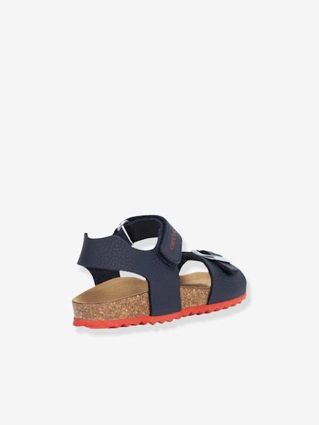 Sandales J GHITA BOY bleu+marron+NAVY RED - vertbaudet enfant 