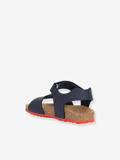 Sandales J GHITA BOY bleu+marron+NAVY RED - vertbaudet enfant 