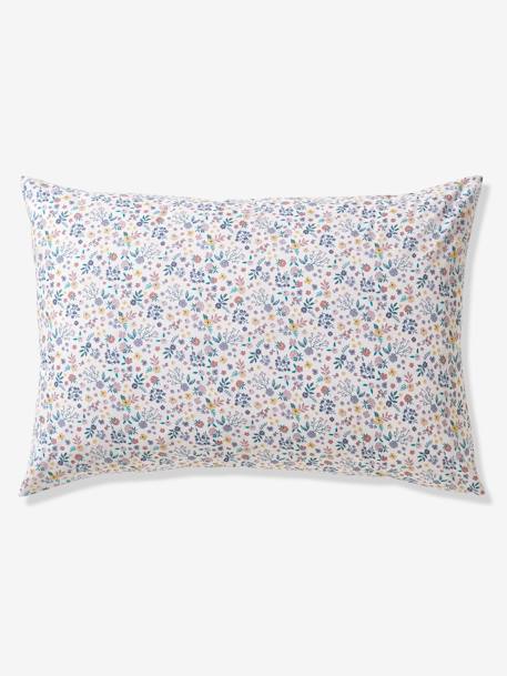 Duvet Cover + Pillowcase Set for Children, Lilac Square WHITE LIGHT SOLID WITH DESIGN - vertbaudet enfant 
