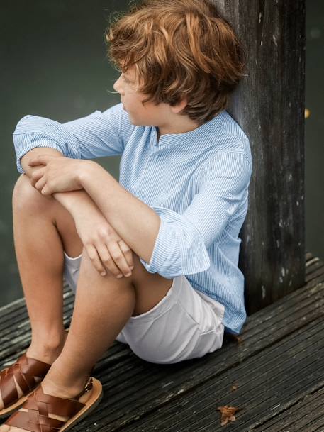 Chemise - Collection Fêtes et Mariages Rayé bleu/blanc - vertbaudet enfant 