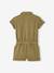 Lyocell® Jumpsuit, Ruffles on the Sleeves, for Girls GREEN MEDIUM SOLID WITH DESIG - vertbaudet enfant 