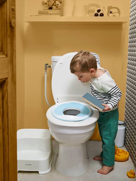 Réducteur de toilettes BLANC/BLEU - vertbaudet enfant 