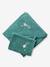 Cape de bain personnalisable et gant de toilette blanc+bleu moyen+framboise+ocre+rose poudré+vert bleuté+vert céladon - vertbaudet enfant 