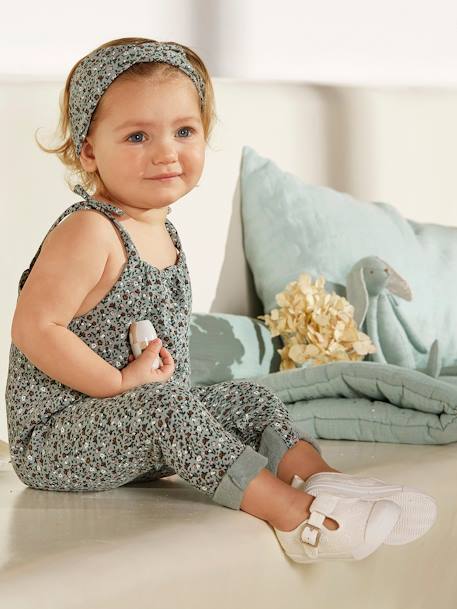 Bandeau évolutif bébé fille double gaze de coton à nouer - bleu marine -  Bébé - enfant/Vêtements & accessoires - leffetmersoustons