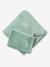 Cape de bain personnalisable et gant de toilette blanc+bleu moyen+framboise+ocre+rose poudré+vert bleuté+vert céladon - vertbaudet enfant 