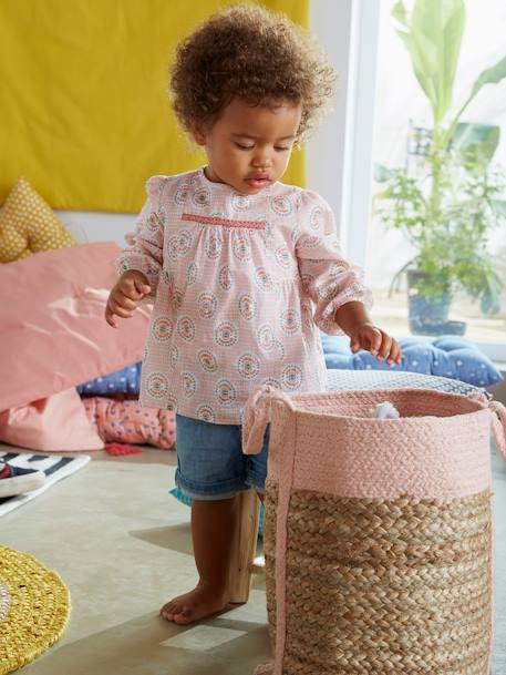 Wicker Basket Light Pink - vertbaudet enfant 