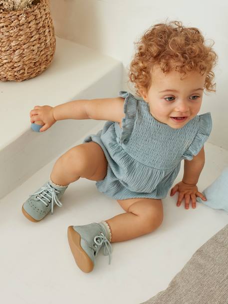 Combinaison courte sans manches bébé gris+rouge - vertbaudet enfant 