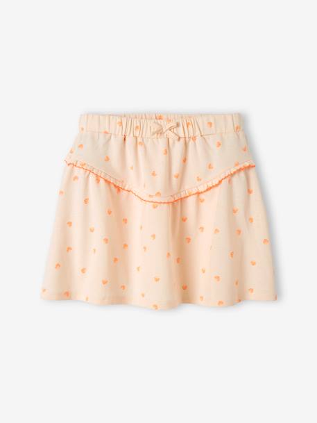 Skirt with Printed Shells, for Girls PINK LIGHT ALL OVER PRINTED - vertbaudet enfant 