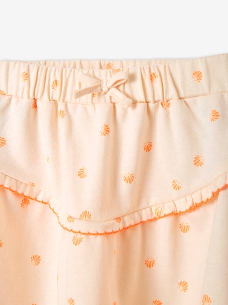 Skirt with Printed Shells, for Girls PINK LIGHT ALL OVER PRINTED - vertbaudet enfant 
