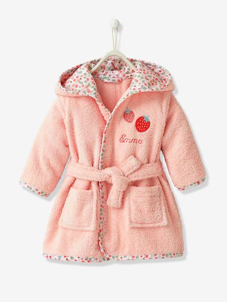 Bathrobe for Babies, Bee Garden Pink - vertbaudet enfant 
