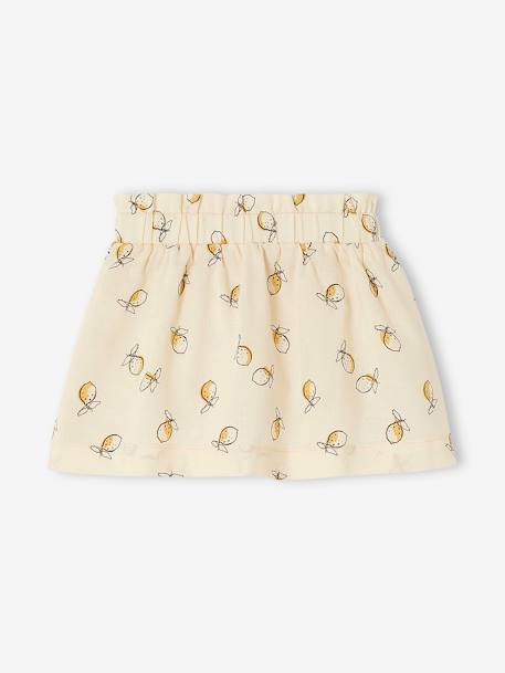 Skirt with Lemon Print, for Babies BEIGE LIGHT ALL OVER PRINTED - vertbaudet enfant 