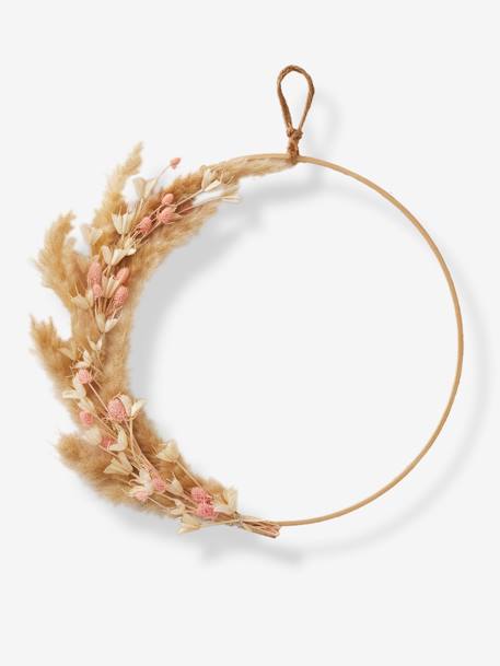 Dry Flower Wreath PINK LIGHT SOLID WITH DESIGN - vertbaudet enfant 