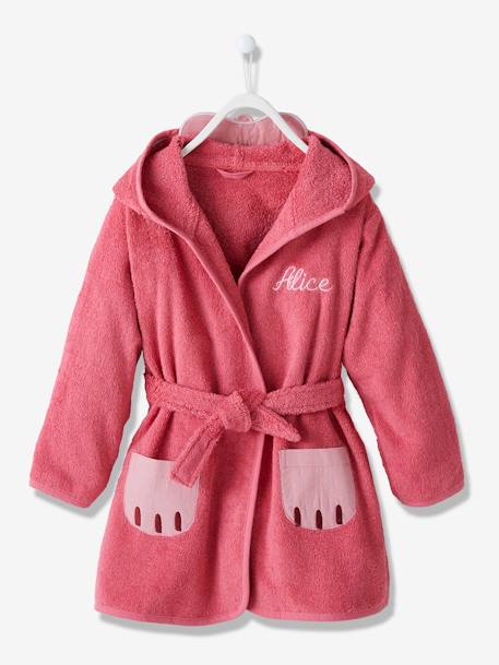 Peignoir de bain enfant Chat framboise - vertbaudet enfant 