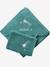 Cape de bain personnalisable et gant de toilette blanc+bleu moyen+framboise+ocre+rose poudré+vert bleuté+vert céladon - vertbaudet enfant 