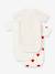 Lot de 3 bodies croisés manches courtes coeurs bébé naissance en coton bio blanc - vertbaudet enfant 