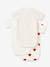 Set of 3 Short Sleeve Wrapover Bodysuits with Hearts in Organic Cotton for Newborn Babies, by Petit Bateau WHITE LIGHT TWO COLOR/MULTICOL - vertbaudet enfant 