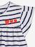 Jersey Knit Dress for Babies BLUE DARK STRIPED+rose+vanilla - vertbaudet enfant 