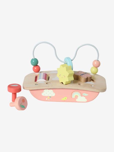 Mini table d'activités en bois FSC® multicolore+Rose - KOALA - vertbaudet enfant 