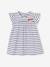 Robe bébé en jersey BASICS bleu royal rayé+rose+vanille - vertbaudet enfant 