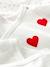 Lot de 3 bodies croisés manches courtes coeurs bébé naissance en coton bio blanc - vertbaudet enfant 