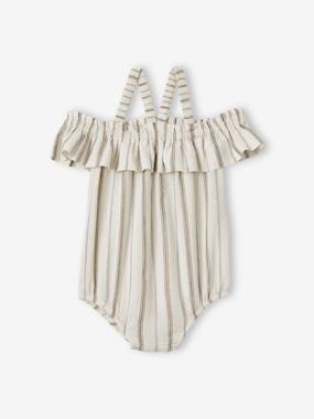 Striped Jumpsuit for Babies  - vertbaudet enfant