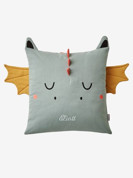 Square Dragon Cushion Green - vertbaudet enfant 