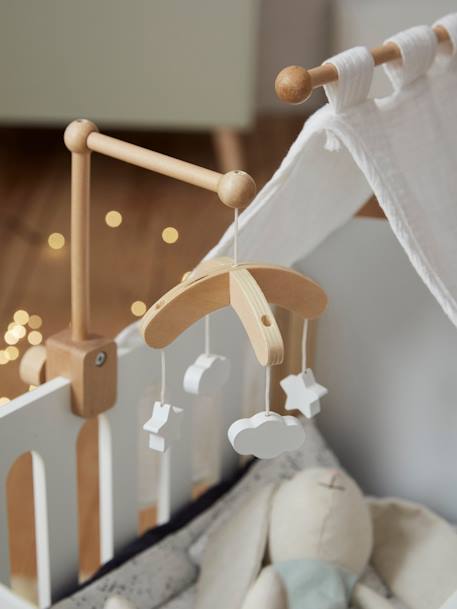 Mobile pour lit poupon en bois FSC® blanc - vertbaudet enfant 