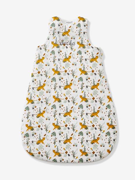 Baby Sleep Bag in Cotton Gauze, Hanoi Theme White/Print - vertbaudet enfant 