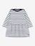 Iconic Long Sleeve Dress in Thick Organic Cotton Jersey Knit for Babies, by PETIT BATEAU WHITE MEDIUM STRIPED - vertbaudet enfant 