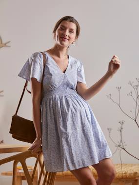 Short Dress in Printed Crêpe, Maternity & Nursing Special  - vertbaudet enfant