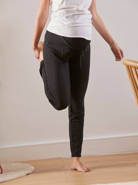 Fluid Trousers for Maternity in Plain Jersey Knit BLACK DARK SOLID - vertbaudet enfant 