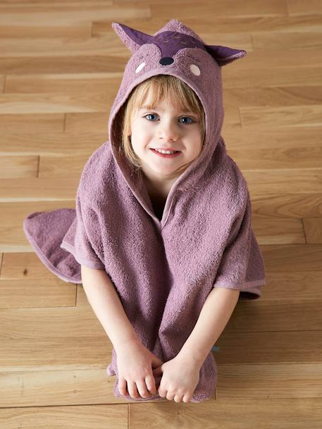Deer Bath Poncho Purple - vertbaudet enfant 
