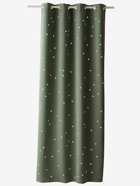 Opaque curtain Dark Blue+GREEN MEDIUM SOLID WITH DESIG+Green/Print+Grey/Print+mustard+Pink/Print - vertbaudet enfant 