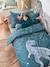 Parure housse de couette + taie d'oreiller avec détails phosphorescents GRAPHIC DINO vert - vertbaudet enfant 