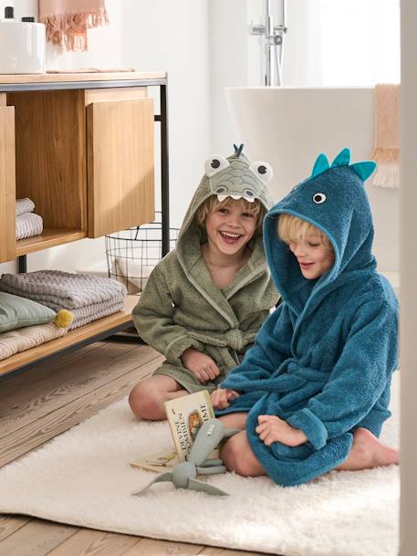 Crocodile Bathrobe for Children Green - vertbaudet enfant 