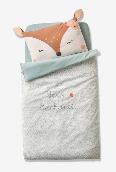 Pillowcase for Baby, Enchanted Forest White - vertbaudet enfant 