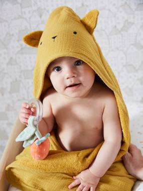 Cape de bain bébé personnalisable DOUCE PROVENCE - parme / écru, Linge de  lit & Déco