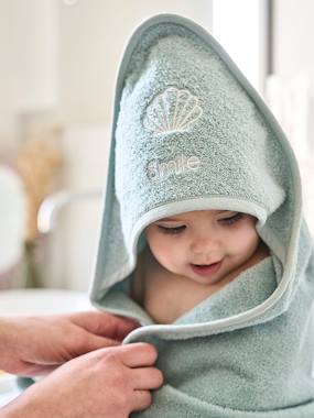 Baby-Bathrobes & bath capes-Bath Cape + Bath Mitt, Oeko-Tex®