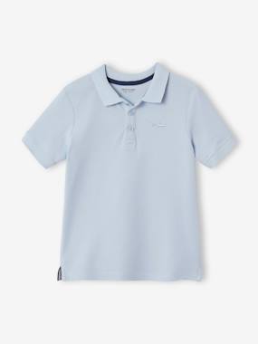 Short Sleeve Polo Shirt, Embroidery on the Chest, for Boys  - vertbaudet enfant