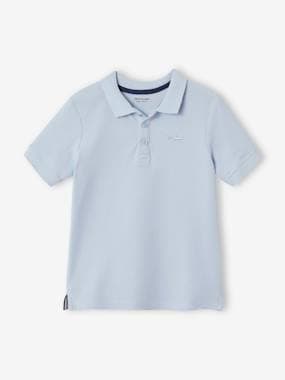 Short Sleeve Polo Shirt, Embroidery on the Chest, for Boys  - vertbaudet enfant