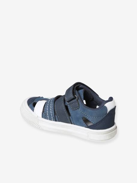 Sandals with Touch Fastener for Boys, Designed for Autonomy BLUE DARK TWO COLOR/MULTICOL - vertbaudet enfant 